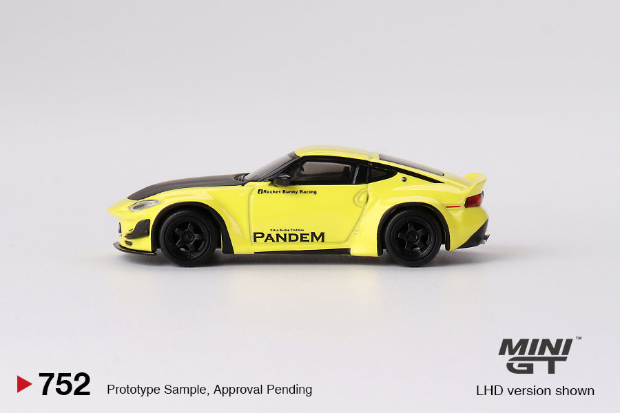 TSM Mini GT 1:64 Nissan Z Pandem Ikazuchi Yellow (RHD)