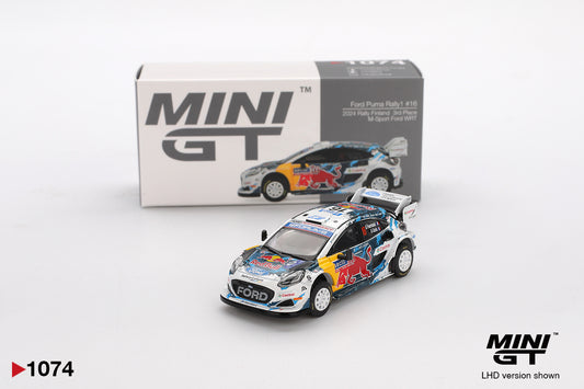 Mini GT 1:64 Ford Puma Rally1 #16 M-Sport Ford WRT 2024 Rally Finland 3rd Place