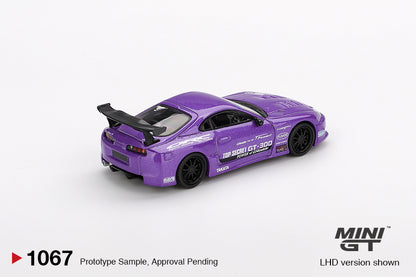 TSM Mini GT 1:64 Toyota Supra (A80) Top Secret GT-300 Top Secret Purple RHD