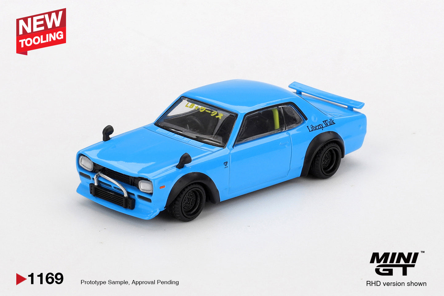 Mini GT 1:64 Nissan LB Works HAKOSUKA Baby Blue