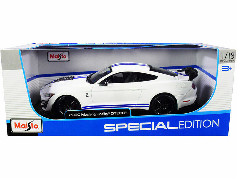 1:18 2020 Mustang Shelby GT500  White Diecast Model Car