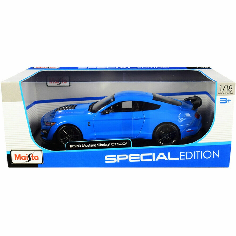 1:18 2020 Mustang Shelby GT500 Blue Diecast Model Car