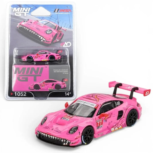 TSM Mini GT 1:64 Porsche 911 GT3 R #77 AO Racing 2024 IMSA Road America - Blister Packaging