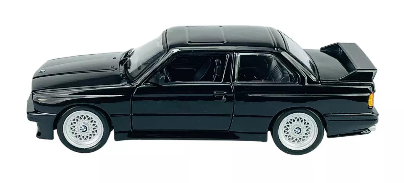 1:24 1988 BMW 3 Series M3 Black Diecast Model Car