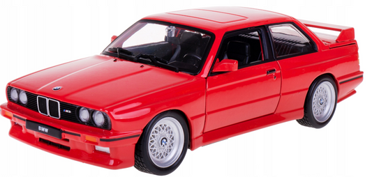 1:24 BMW M3 (E30) 1988 Red Diecast Model Car