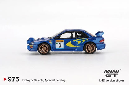 TSM Mini GT 1:64 Subaru Impreza WRC98 1998 Rally Monte-Carlo 3rd Place #3